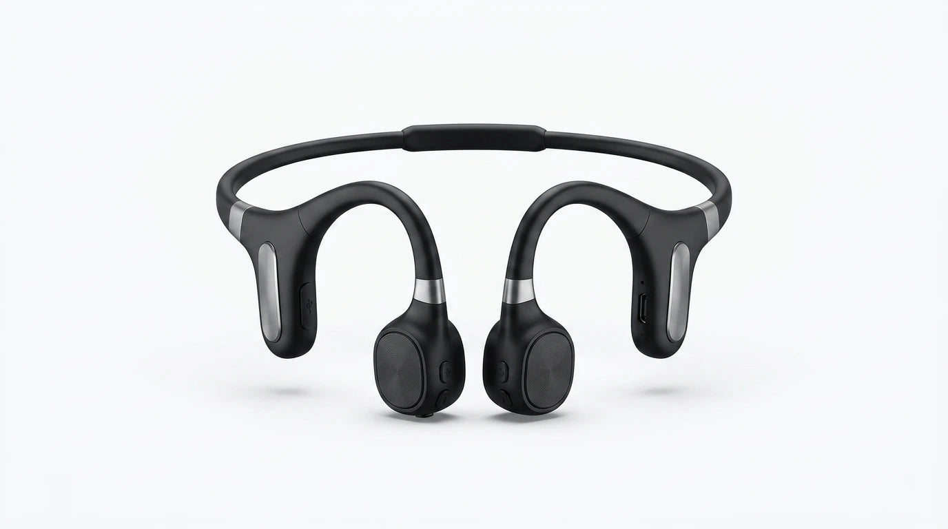 future tech gadgets Canada. smart tech store Canada. Mojawa RUN PLUS Bone Conduction Headphones. Gallery image 10. Lines name one specific SKU—never substitute a generic lookalike from the category. After review passes, each render should still read as a fresh studio viewpoint of that same physical unit.