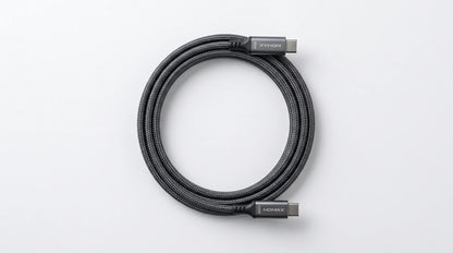 future tech gadgets Canada. premium tech accessories Canada. Momax 1-Link CC 100W USB-C 3.0M Braided Cable. Gallery image 4. Lines name one specific SKU—never substitute a generic lookalike from the category. After review passes, each render should still read as a fresh studio viewpoint of that same physical unit.