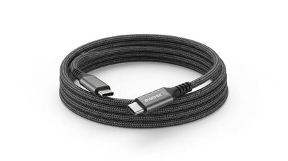 future tech gadgets Canada. premium tech accessories Canada. Momax 1-Link CC 100W USB-C 3.0M Braided Cable. Gallery image 10. Lines name one specific SKU—never substitute a generic lookalike from the category. After review passes, each render should still read as a fresh studio viewpoint of that same physical unit.