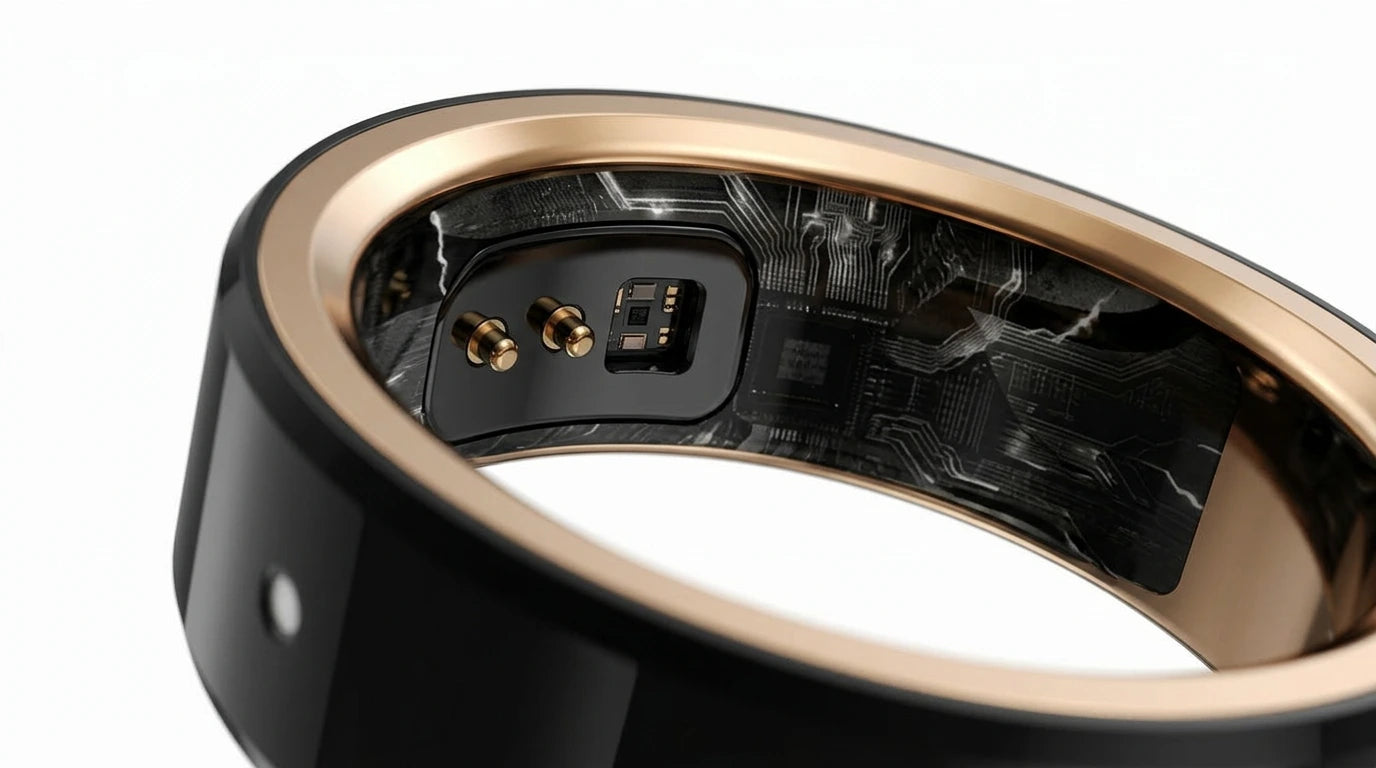 smart tech store Canada. premium tech accessories Canada. Momax 1-Sense Active Smart Ring. Gallery image 6. Lines name one specific SKU—never substitute a generic lookalike from the category. After review passes, each render should still read as a fresh studio viewpoint of that same physical unit.