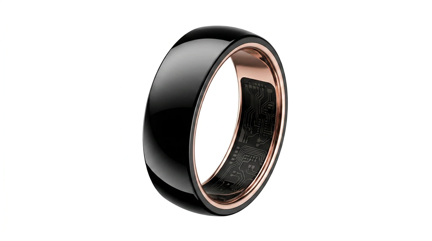 smart tech store Canada. premium tech accessories Canada. Momax 1-Sense Active Smart Ring. Gallery image 8. Lines name one specific SKU—never substitute a generic lookalike from the category. After review passes, each render should still read as a fresh studio viewpoint of that same physical unit.