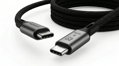smart tech store Canada. next gen electronics shop. Momax Mag Link 100W USB-C to USB-C USB 3.2 Gen 2x2 Magnetic Cable 1M. Gallery image 6. Lines name one specific SKU—never substitute a generic lookalike from the category. After review passes, each render should still read as a fresh studio viewpoint of that same physical unit.