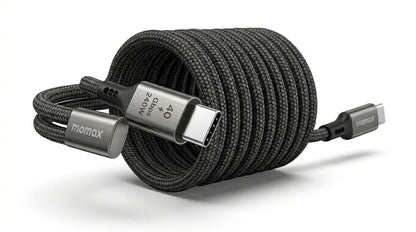 next gen electronics shop. buy electronics online Canada. Momax Mag.Link 240W Usb-C To Usb-C Usb 4 40Gbps Magnetic Cable 1.5M. Gallery image 8. Lines name one specific SKU—never substitute a generic lookalike from the category. After review passes, each render should still read as a fresh studio viewpoint of that same physical unit.