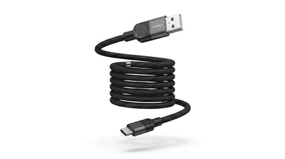 future tech gadgets Canada. premium tech accessories Canada. Momax Mag.Link 66W Usb-A To Usb-C Magnetic Cable 1M. Gallery image 7. Lines name one specific SKU—never substitute a generic lookalike from the category. After review passes, each render should still read as a fresh studio viewpoint of that same physical unit.