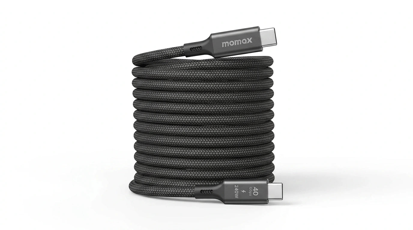 next gen electronics shop. buy electronics online Canada. Momax Mag.Link 240W Usb-C To Usb-C Usb 4 40Gbps Magnetic Cable 1.5M. Gallery image 10. Lines name one specific SKU—never substitute a generic lookalike from the category. After review passes, each render should still read as a fresh studio viewpoint of that same physical unit.