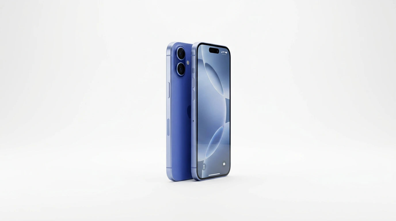 cutting edge electronics online Canada. smart tech store Canada. New Apple iPhone 16. Gallery image 10. Lines name one specific SKU—never substitute a generic lookalike from the category. After review passes, each render should still read as a fresh studio viewpoint of that same physical unit.