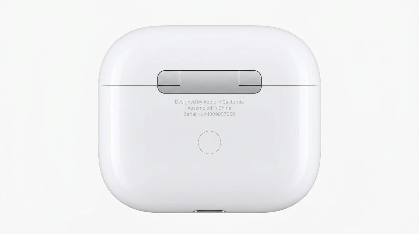 next gen electronics shop. premium tech accessories Canada. New Apple Original AirPods 3 Gen. Gallery image 6. Lines name one specific SKU—never substitute a generic lookalike from the category. After review passes, each render should still read as a fresh studio viewpoint of that same physical unit.