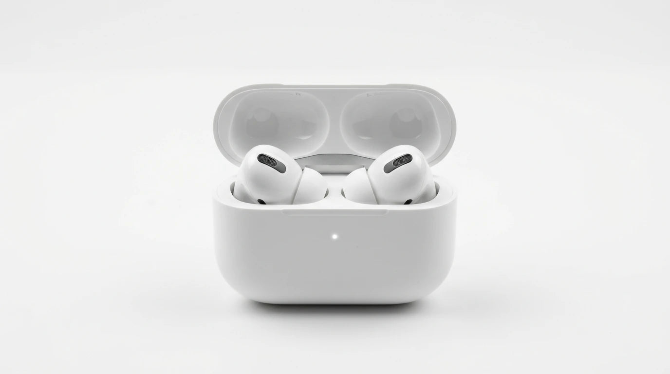 next gen electronics shop. premium tech accessories Canada. New Apple Original AirPods 3 Gen. Gallery image 8. Lines name one specific SKU—never substitute a generic lookalike from the category. After review passes, each render should still read as a fresh studio viewpoint of that same physical unit.