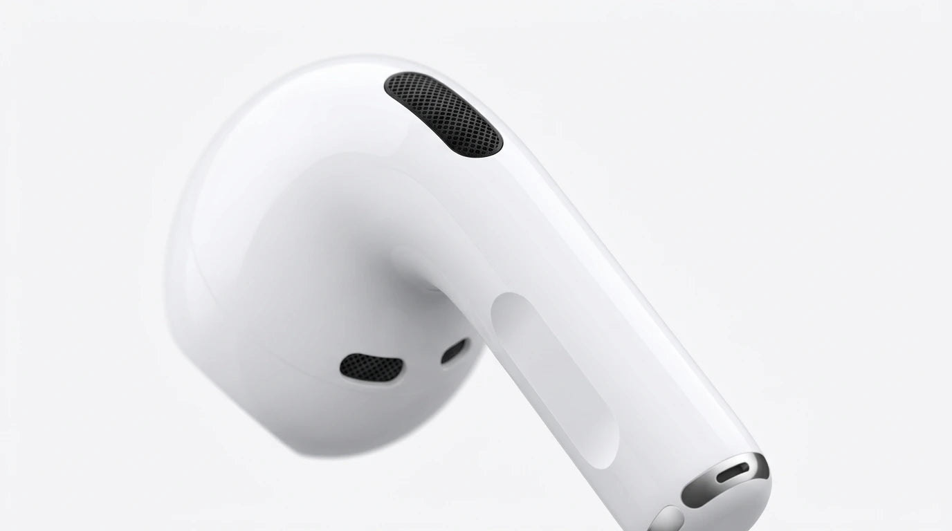 next gen electronics shop. premium tech accessories Canada. New Apple Original AirPods 3 Gen. Gallery image 9. Lines name one specific SKU—never substitute a generic lookalike from the category. After review passes, each render should still read as a fresh studio viewpoint of that same physical unit.