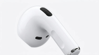 next gen electronics shop. premium tech accessories Canada. New Apple Original AirPods 3 Gen. Gallery image 9. Lines name one specific SKU—never substitute a generic lookalike from the category. After review passes, each render should still read as a fresh studio viewpoint of that same physical unit.