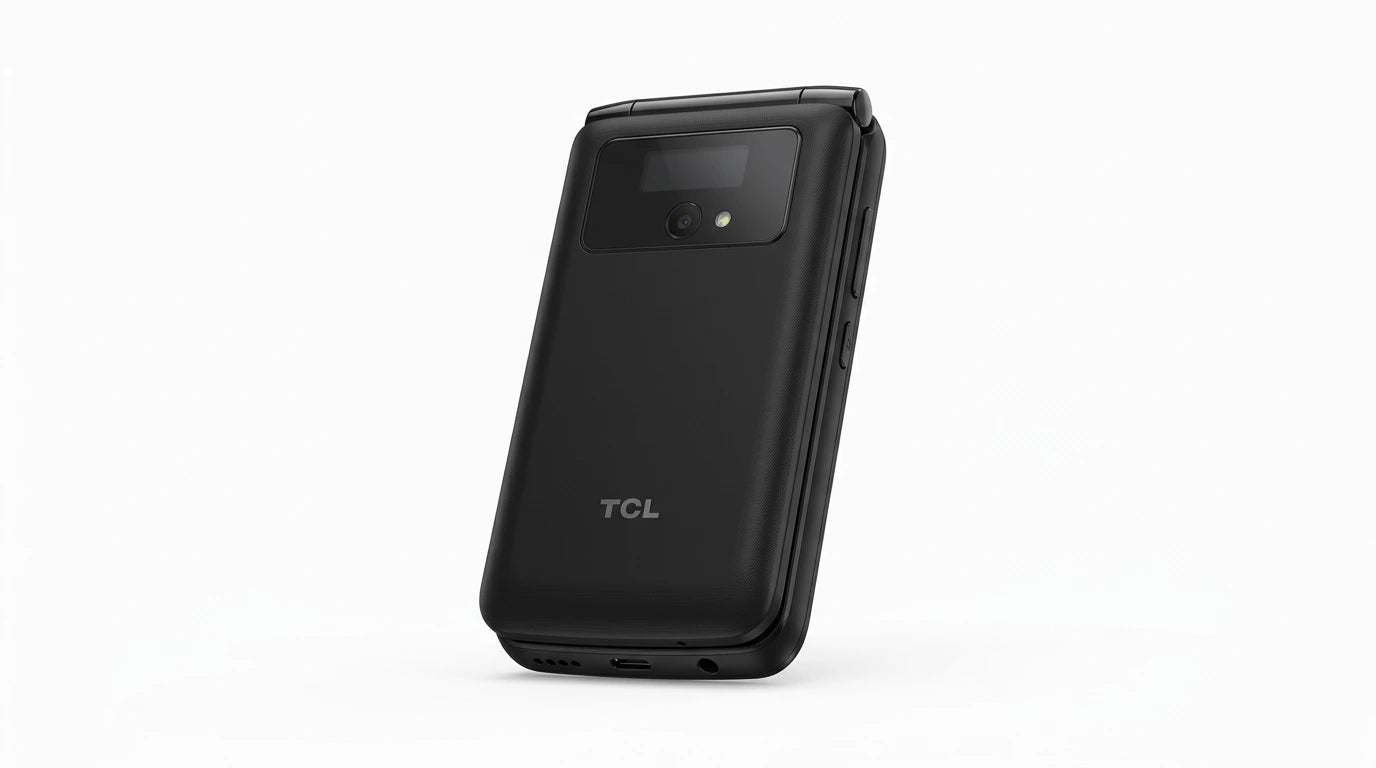 cutting edge electronics online Canada. smart tech store Canada. New TCL Flip 2 Flip Phone. Gallery image 6. Lines name one specific SKU—never substitute a generic lookalike from the category. After review passes, each render should still read as a fresh studio viewpoint of that same physical unit.