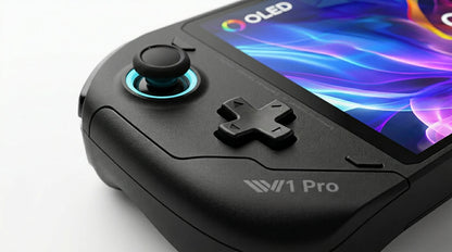 future tech gadgets Canada. smart tech store Canada. ONEXPLAYER OneXFly F1 Pro 2TB OLED 144Hz Ultimate Gaming Handheld Console. Gallery image 5. Lines name one specific SKU—never substitute a generic lookalike from the category. After review passes, each render should still read as a fresh studio viewpoint of that same physical unit.