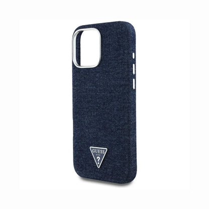 Guess MagSafe Denim Triangle Logo Case