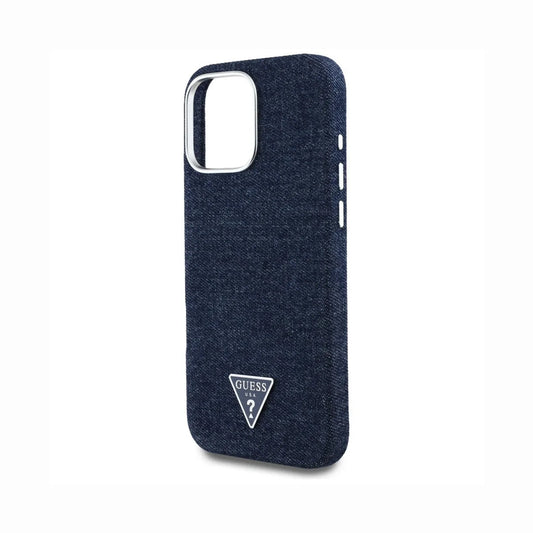 Guess MagSafe Denim Triangle Logo Case