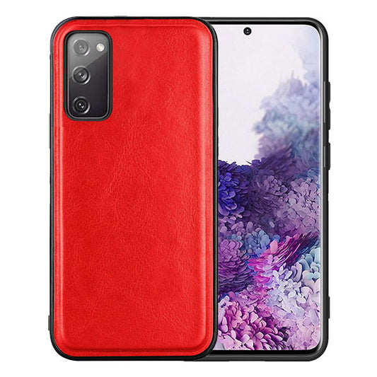 Pleather Phone Case – Red Slim Shockproof Protective Cover