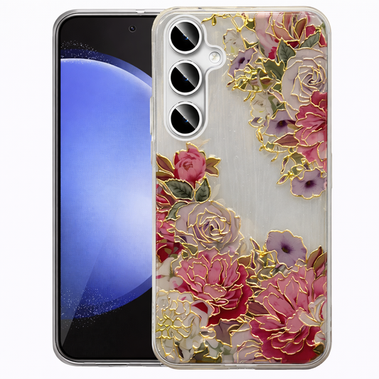 Clear Phone Case – Pink Floral Slim Protective Cover with Wireless Charging Compatibility
