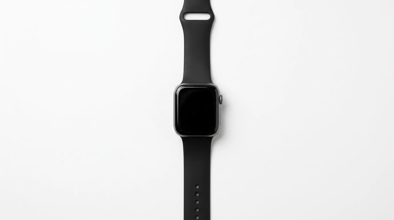 smart tech store Canada. premium tech accessories Canada. Techtron Aurafit AM10B Smart Watch. Gallery image 4. Lines name one specific SKU—never substitute a generic lookalike from the category. After review passes, each render should still read as a fresh studio viewpoint of that same physical unit.