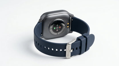 smart tech store Canada. premium tech accessories Canada. Techtron Aurafit AM10B Smart Watch. Gallery image 6. Lines name one specific SKU—never substitute a generic lookalike from the category. After review passes, each render should still read as a fresh studio viewpoint of that same physical unit.
