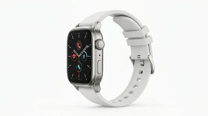 smart tech store Canada. premium tech accessories Canada. Techtron Aurafit AM10B Smart Watch. Gallery image 8. Lines name one specific SKU—never substitute a generic lookalike from the category. After review passes, each render should still read as a fresh studio viewpoint of that same physical unit.