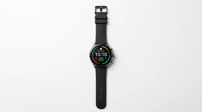 smart tech store Canada. premium tech accessories Canada. Techtron Aurafit G6 Smart Watch. Gallery image 4. Lines name one specific SKU—never substitute a generic lookalike from the category. After review passes, each render should still read as a fresh studio viewpoint of that same physical unit.