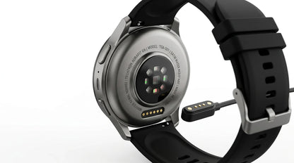smart tech store Canada. premium tech accessories Canada. Techtron Aurafit G6 Smart Watch. Gallery image 6. Lines name one specific SKU—never substitute a generic lookalike from the category. After review passes, each render should still read as a fresh studio viewpoint of that same physical unit.