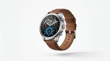 smart tech store Canada. premium tech accessories Canada. Techtron Aurafit G6 Smart Watch. Gallery image 7. Lines name one specific SKU—never substitute a generic lookalike from the category. After review passes, each render should still read as a fresh studio viewpoint of that same physical unit.