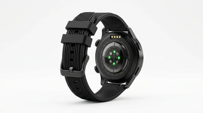smart tech store Canada. premium tech accessories Canada. Techtron Aurafit G6 Smart Watch. Gallery image 8. Lines name one specific SKU—never substitute a generic lookalike from the category. After review passes, each render should still read as a fresh studio viewpoint of that same physical unit.