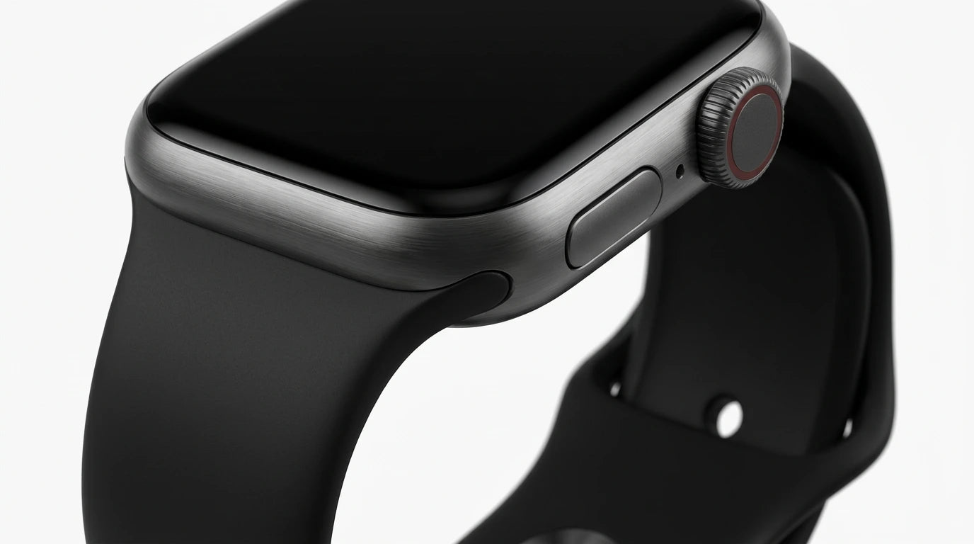 smart tech store Canada. premium tech accessories Canada. Techtron Aurafit G6 Smart Watch. Gallery image 9. Lines name one specific SKU—never substitute a generic lookalike from the category. After review passes, each render should still read as a fresh studio viewpoint of that same physical unit.
