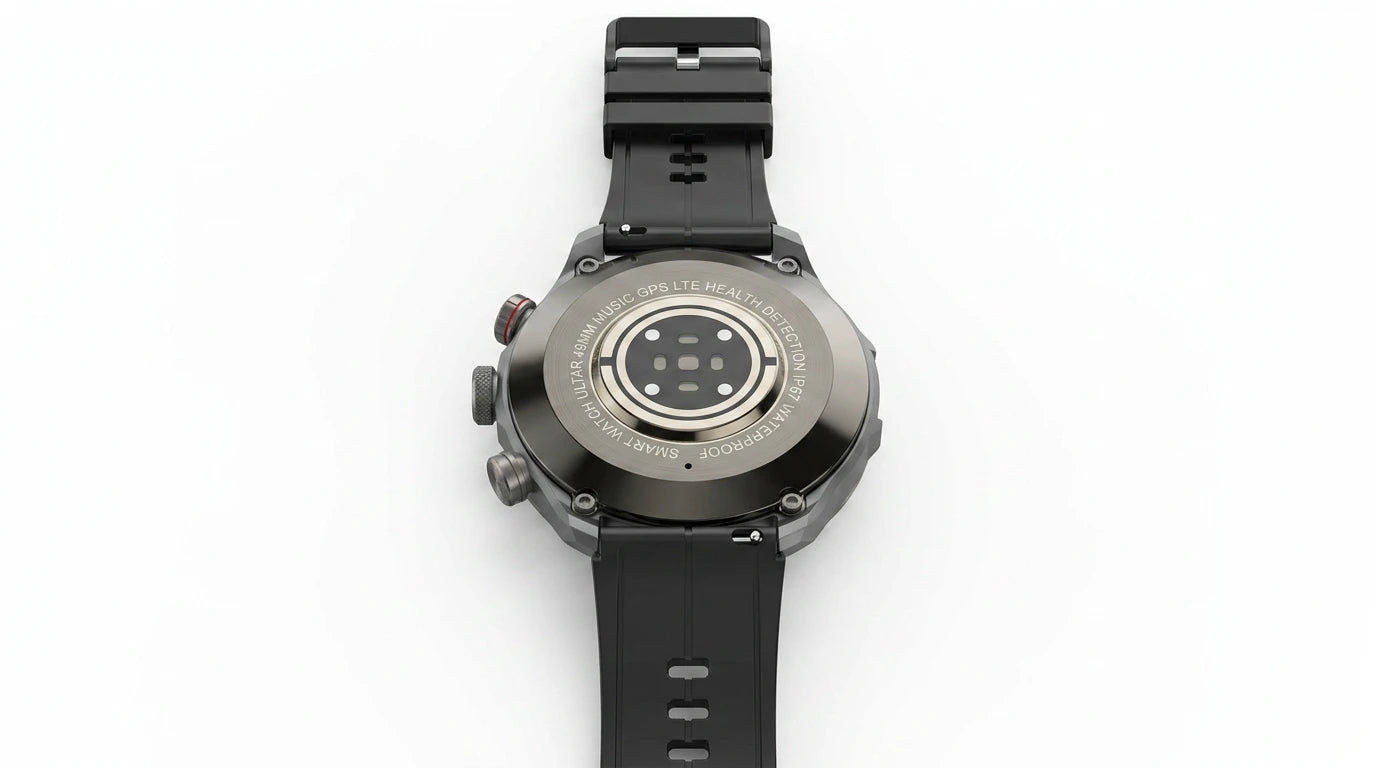 future tech gadgets Canada. smart tech store Canada. Techtron FWA24 4G Android Smart Watch. Gallery image 6. Lines name one specific SKU—never substitute a generic lookalike from the category. After review passes, each render should still read as a fresh studio viewpoint of that same physical unit.