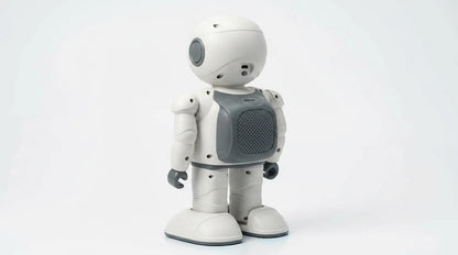 smart tech store Canada. premium tech accessories Canada. Techtron Jarvis AI Programming Educational Robot. Gallery image 8. Lines name one specific SKU—never substitute a generic lookalike from the category. After review passes, each render should still read as a fresh studio viewpoint of that same physical unit.