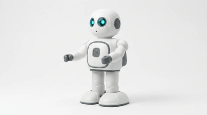 smart tech store Canada. premium tech accessories Canada. Techtron Jarvis AI Programming Educational Robot. Gallery image 10. Lines name one specific SKU—never substitute a generic lookalike from the category. After review passes, each render should still read as a fresh studio viewpoint of that same physical unit.