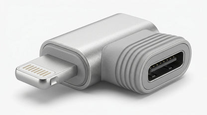 future tech gadgets Canada. premium tech accessories Canada. Techtron Lightning to USB C Mini Adapter. Gallery image 9. Lines name one specific SKU—never substitute a generic lookalike from the category. After review passes, each render should still read as a fresh studio viewpoint of that same physical unit.