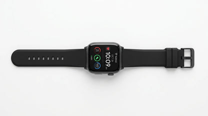 smart tech store Canada. premium tech accessories Canada. Techtron SWH21 (S53 / WATCH) Smart Watch. Gallery image 4. Lines name one specific SKU—never substitute a generic lookalike from the category. After review passes, each render should still read as a fresh studio viewpoint of that same physical unit.