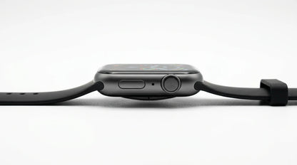 smart tech store Canada. premium tech accessories Canada. Techtron SWH39 (IDS02 Plus) Smart Watch. Gallery image 3. Side profile emphasizing thickness, ports, and silhouette. Seamless white studio backdrop with soft, even lighting and a gentle contact shadow. The unit shown matches Techtron SWH39 (IDS02 Plus) Smart Watch. Catalog studio frame 3 in the image series for this SKU.