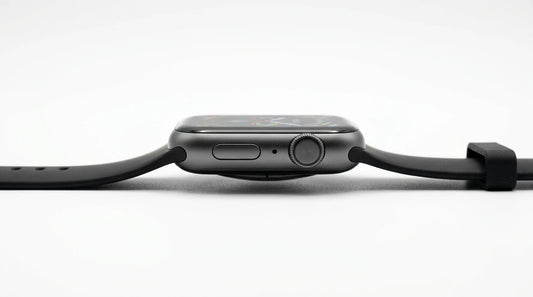 smart tech store Canada. premium tech accessories Canada. Techtron SWH39 (IDS02 Plus) Smart Watch. Gallery image 3. Side profile emphasizing thickness, ports, and silhouette. Seamless white studio backdrop with soft, even lighting and a gentle contact shadow. The unit shown matches Techtron SWH39 (IDS02 Plus) Smart Watch. Catalog studio frame 3 in the image series for this SKU.