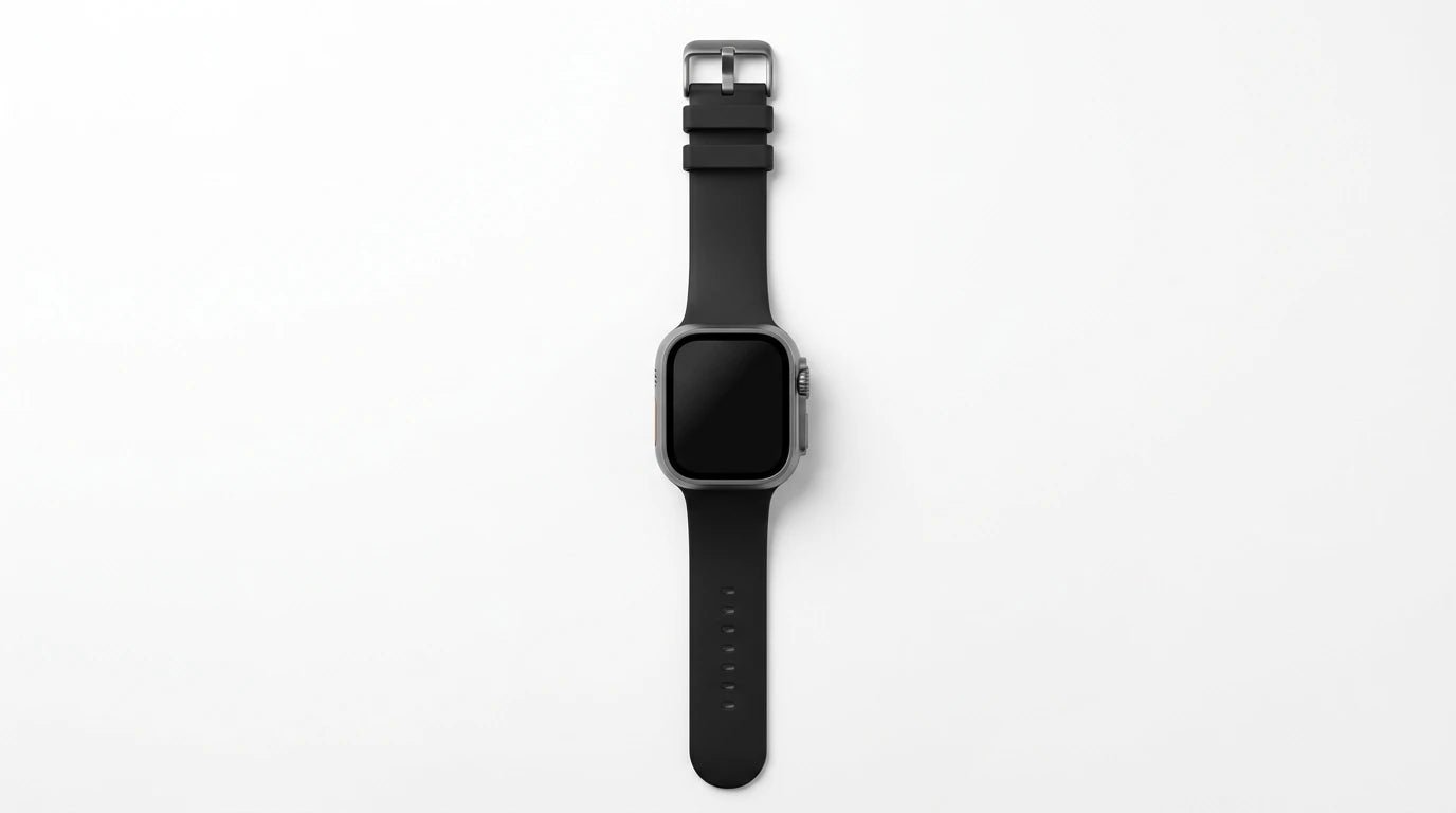 smart tech store Canada. premium tech accessories Canada. Techtron SWH39 (IDS02 Plus) Smart Watch. Gallery image 4. Top-down flat lay, centered, even lighting. Seamless white studio backdrop with soft, even lighting and a gentle contact shadow. The unit shown matches Techtron SWH39 (IDS02 Plus) Smart Watch. Catalog studio frame 4 in the image series for this SKU.