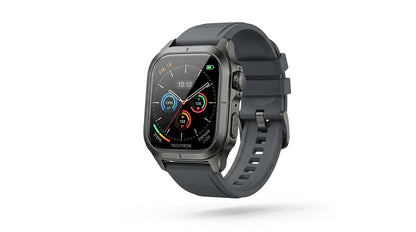 smart tech store Canada. premium tech accessories Canada. Techtron SWH46 (J126) Smart Watch. Gallery image 7. Lines name one specific SKU—never substitute a generic lookalike from the category. After review passes, each render should still read as a fresh studio viewpoint of that same physical unit.