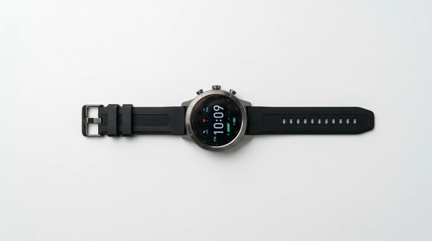 smart tech store Canada. premium tech accessories Canada. Techtron SWH88 (IDSPORT 03) Smart Watch. Gallery image 4. Lines name one specific SKU—never substitute a generic lookalike from the category. After review passes, each render should still read as a fresh studio viewpoint of that same physical unit.