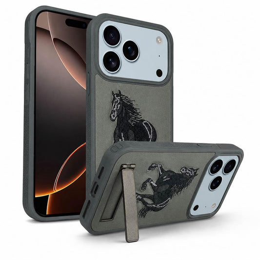 Grey Horse Design iPhone 17 Pro Max Case, MagSafe Protective Phone Case, Shockproof Mobile Cover