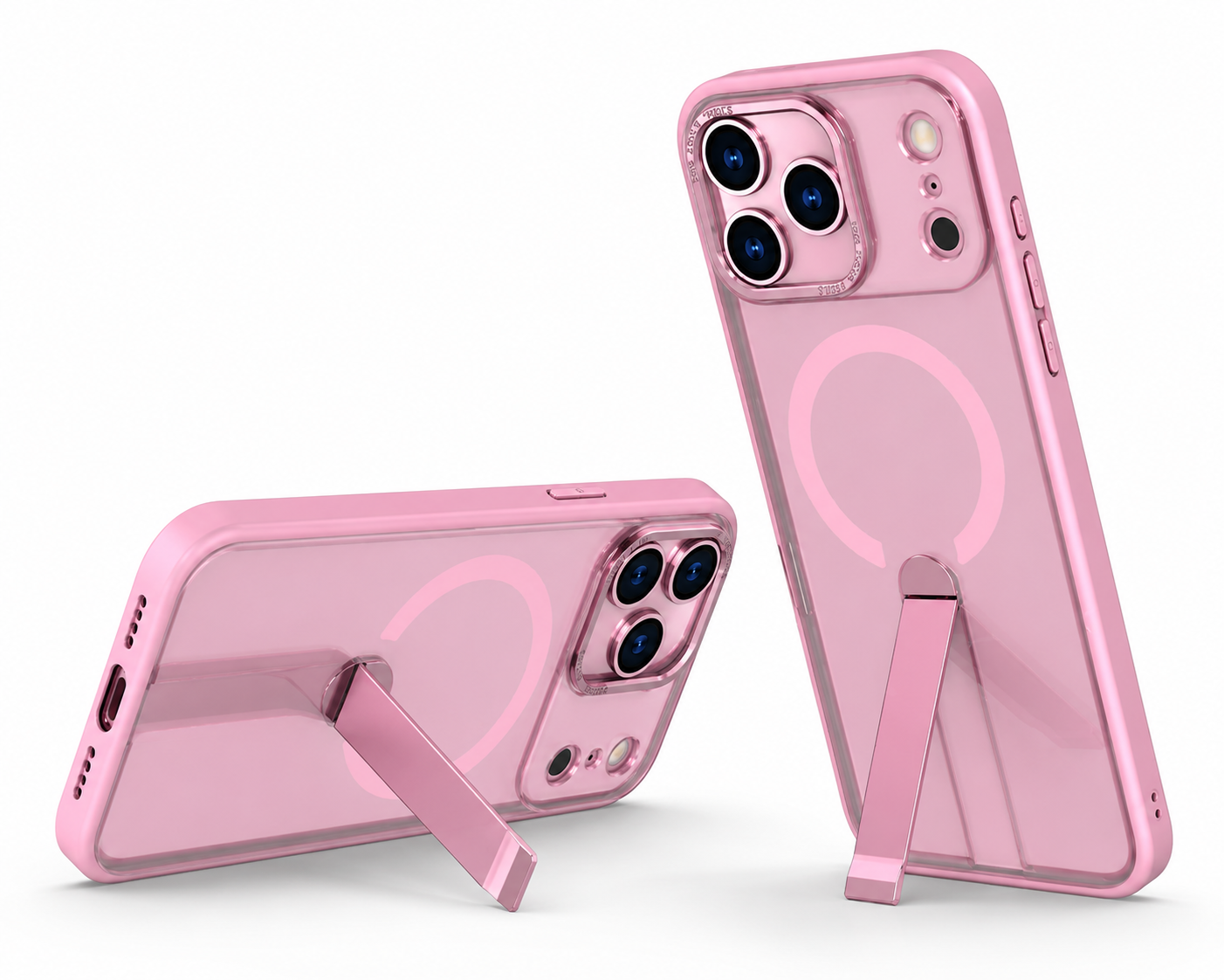 Apple iPhone 17 Pro Max Pink MagSafe Protective Mobile Cover with Kickstand