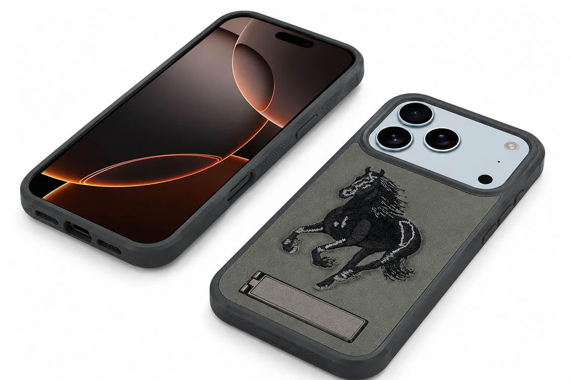 Slim Grey Horse Armor Case, Protective Cell Phone Case, Durable Mobile Cover, Drop Protection Phone Case