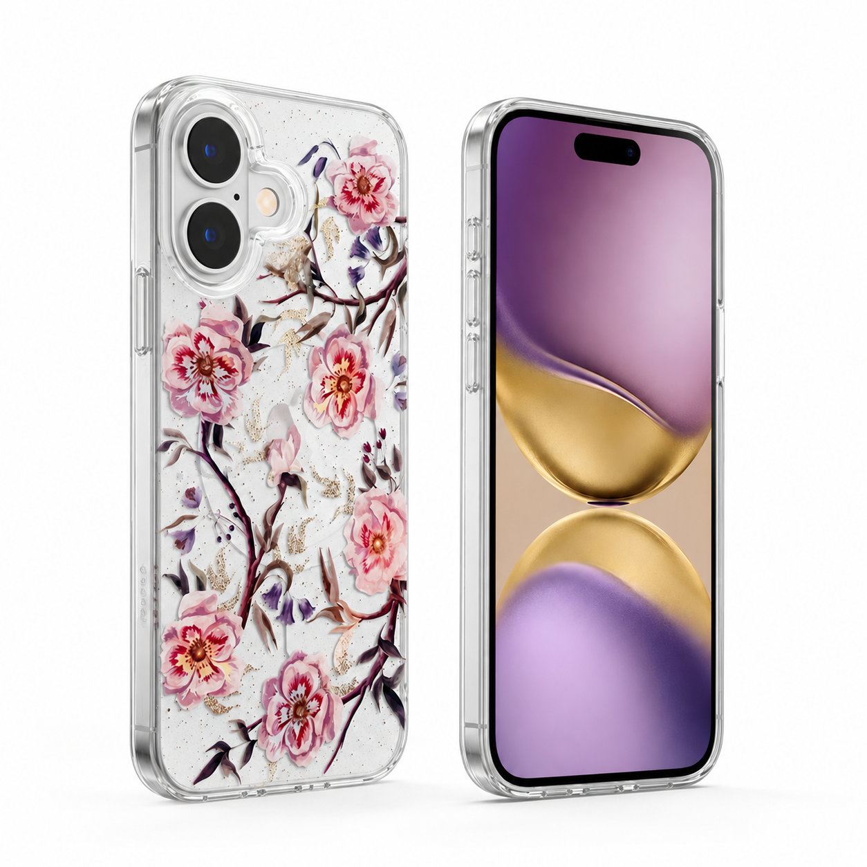 Designer Flower Phone Cover Apple iPhone 16 Shockproof MagSafe Protective Case