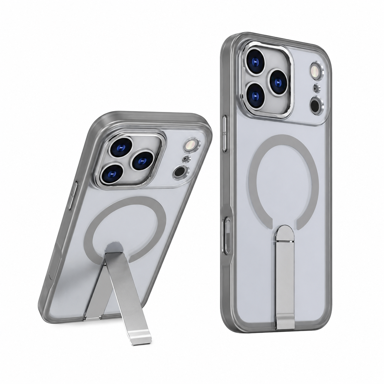 MagSafe Compatible Grey Phone Case for Apple iPhone 17 Pro Max with Camera Protection