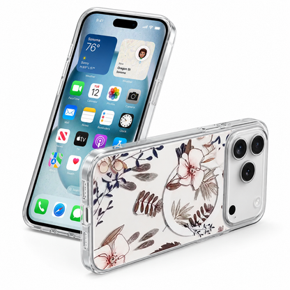 Floral MagSafe Phone Case for Apple iPhone 18 Pro Max Shockproof Mobile Cover