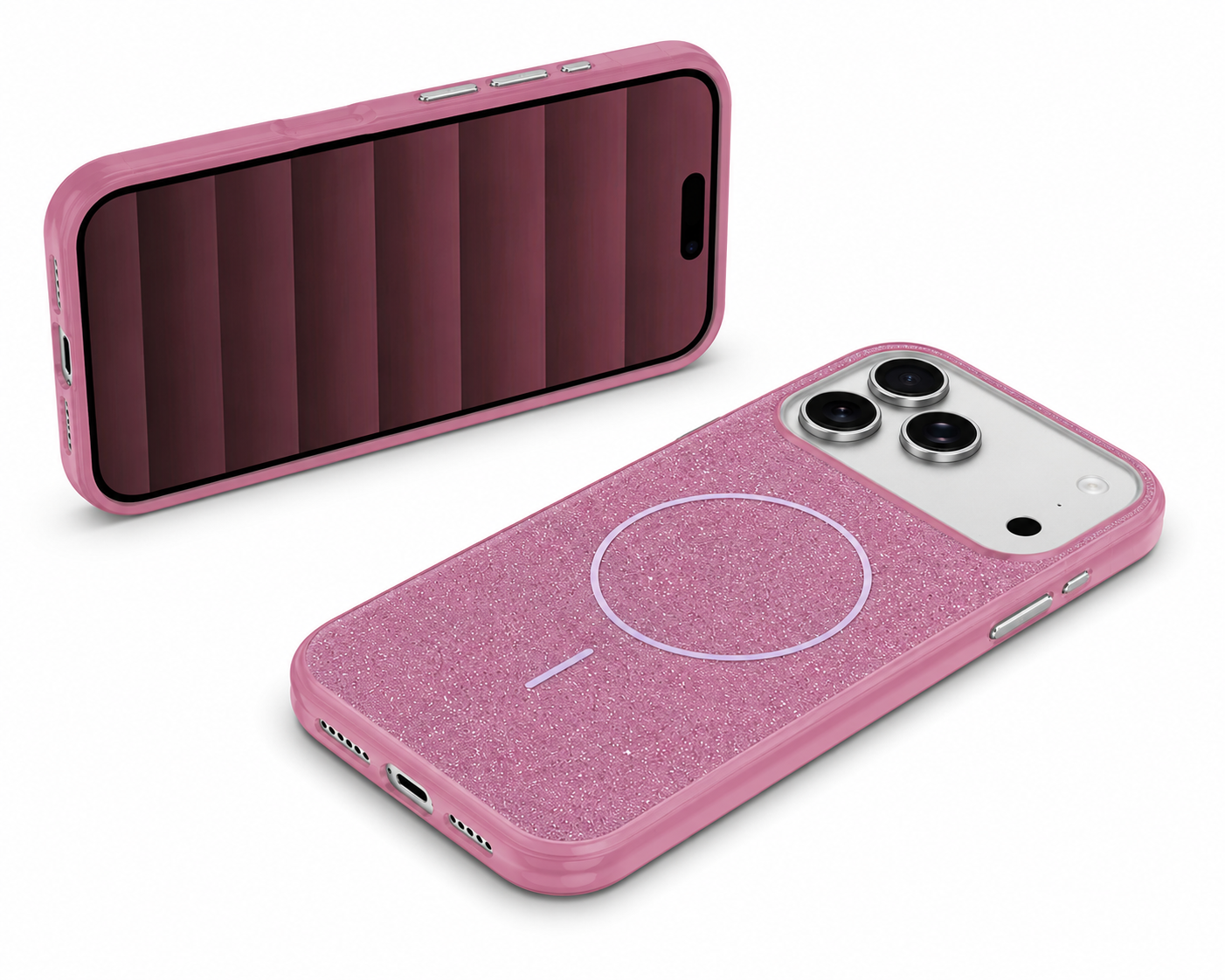 Apple iPhone 17 Pro Purple Case, MagSafe Phone Cover, Sparkle Mobile Case