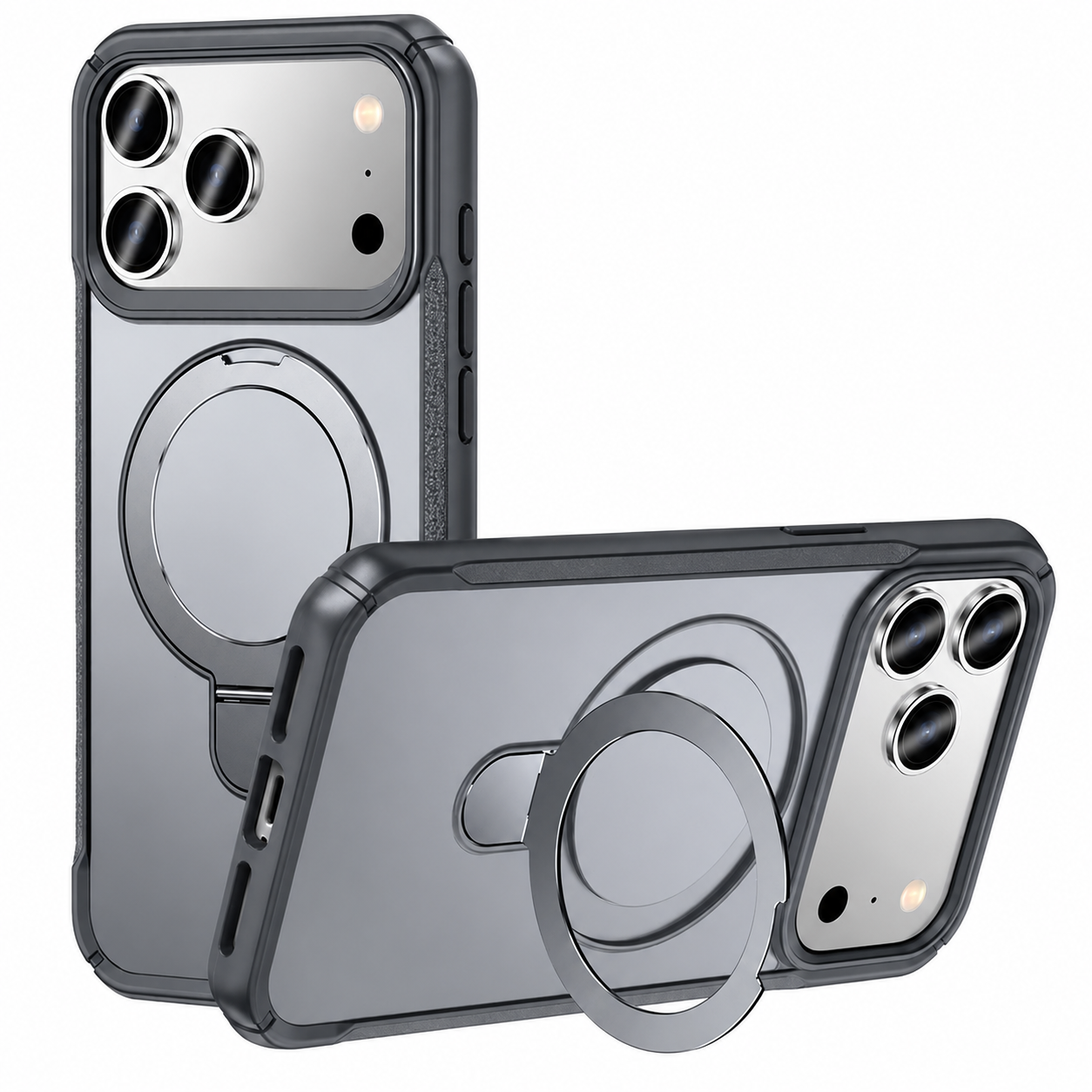 Grey MagSafe iPhone 17 Pro Case, Shockproof Phone Cover, Protective Mobile Case