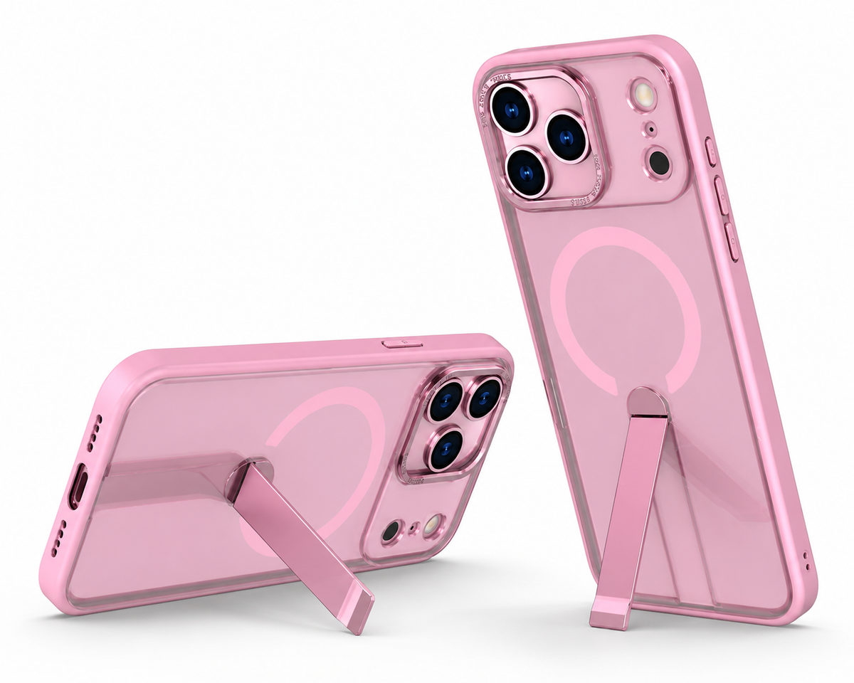 Apple iPhone 18 Pro Max Pink MagSafe Protective Mobile Cover with Kickstand