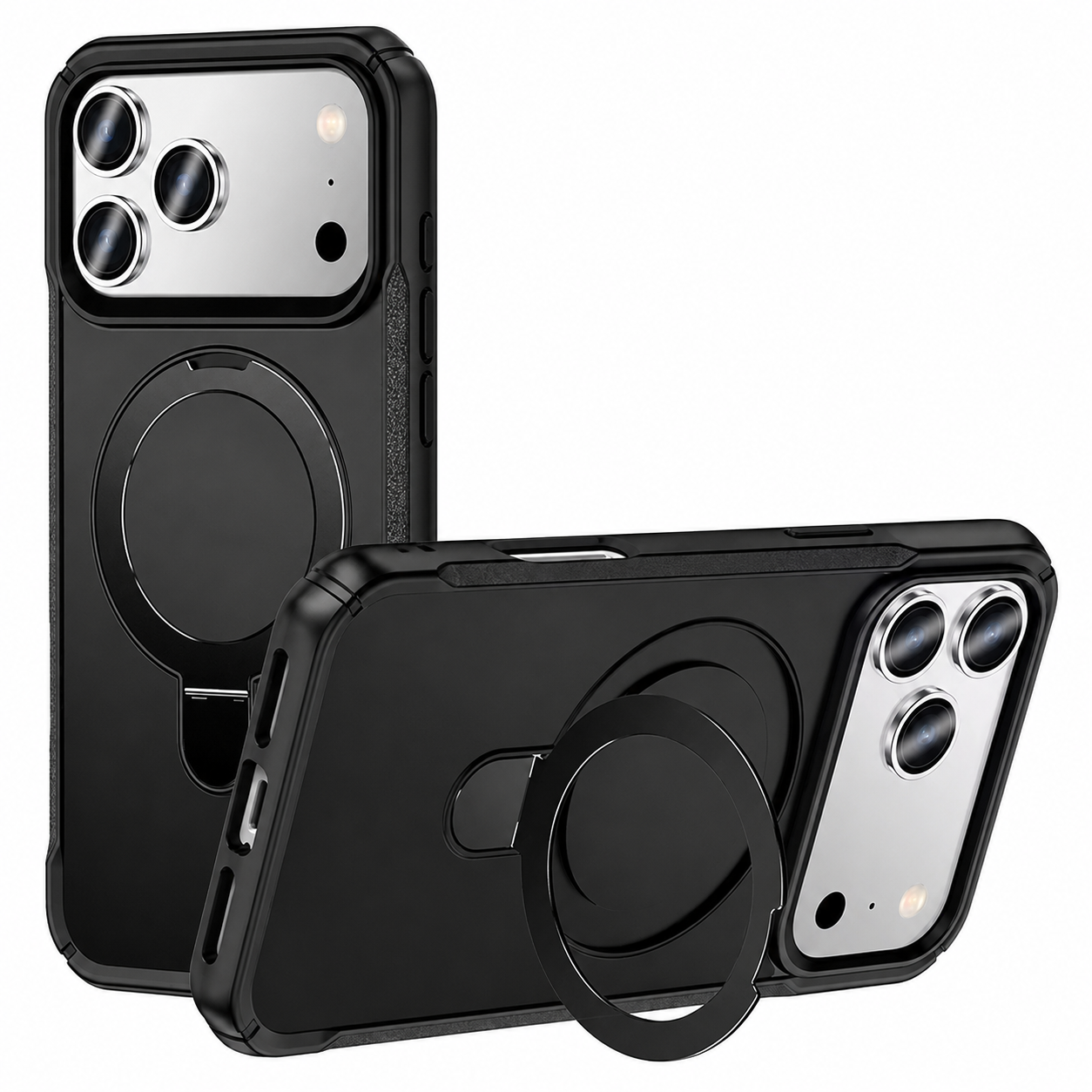 Black MagSafe Vivid Design Case, Apple iPhone 17 Pro Case, Shockproof Phone Cover, Protective Mobile Case