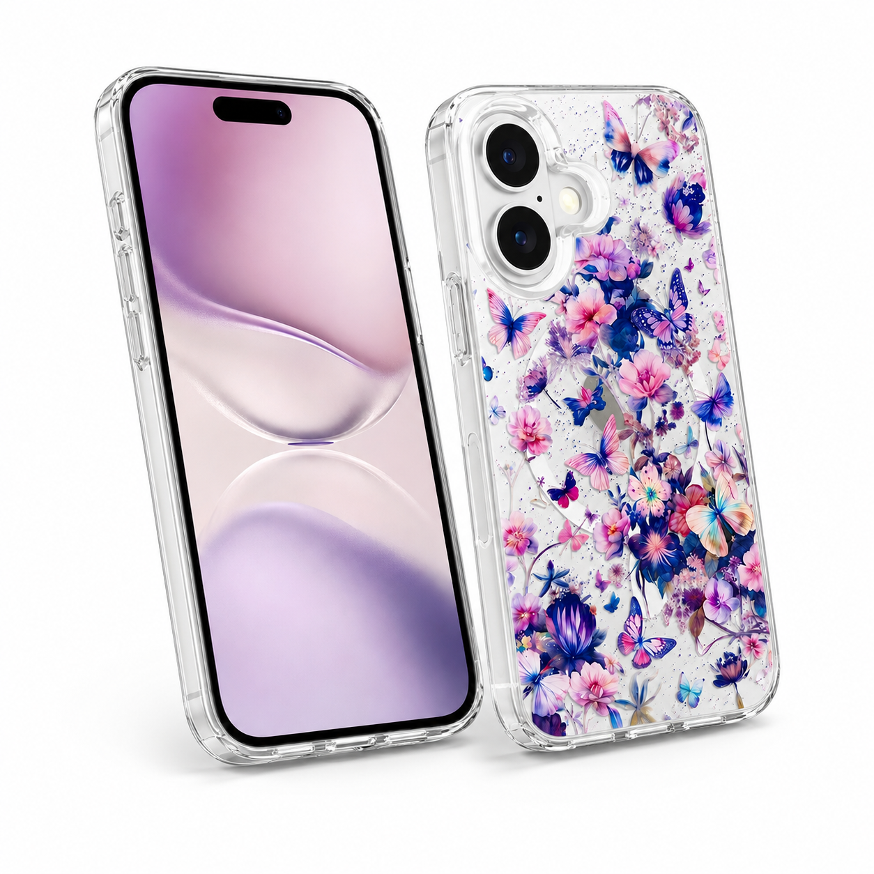 Transparent Floral Mobile Case Apple iPhone 16 Durable Protective Phone Cover