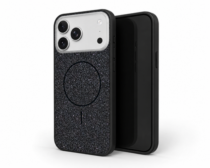 Premium Black Glitter MagSafe Phone Cover for Apple iPhone 17 Pro Max Max
